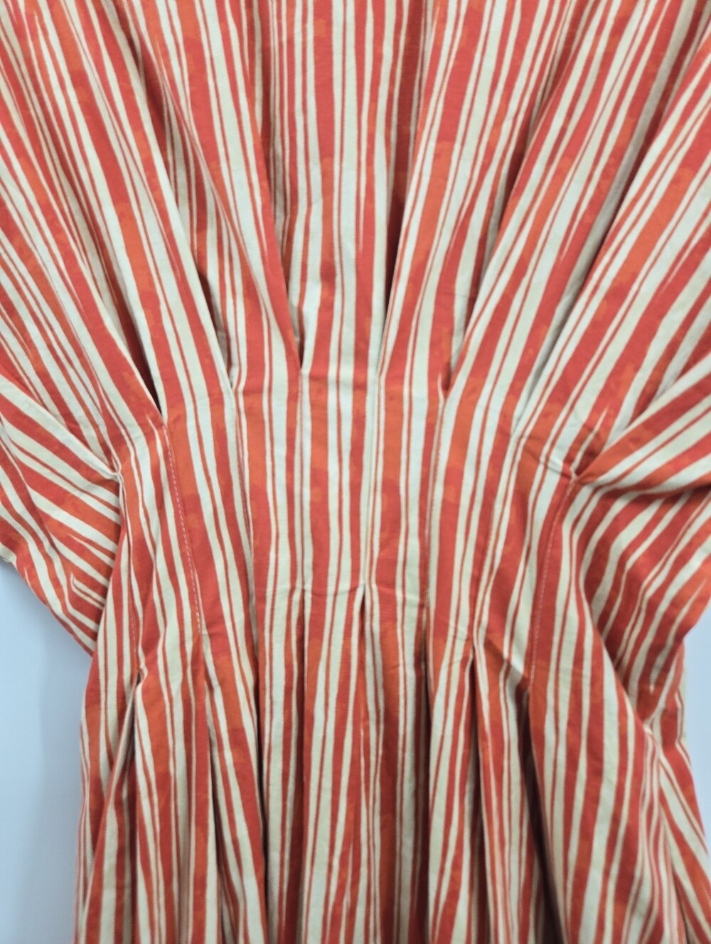 Anthropologie Exquise The Tobie Shirt Dress Striped Red Button Midi - Picture 9 of 16